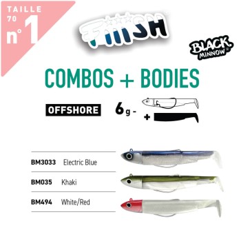 FIIISH BLACK MINNOW N.1 COMBO OFFSHORE HEAD 6G