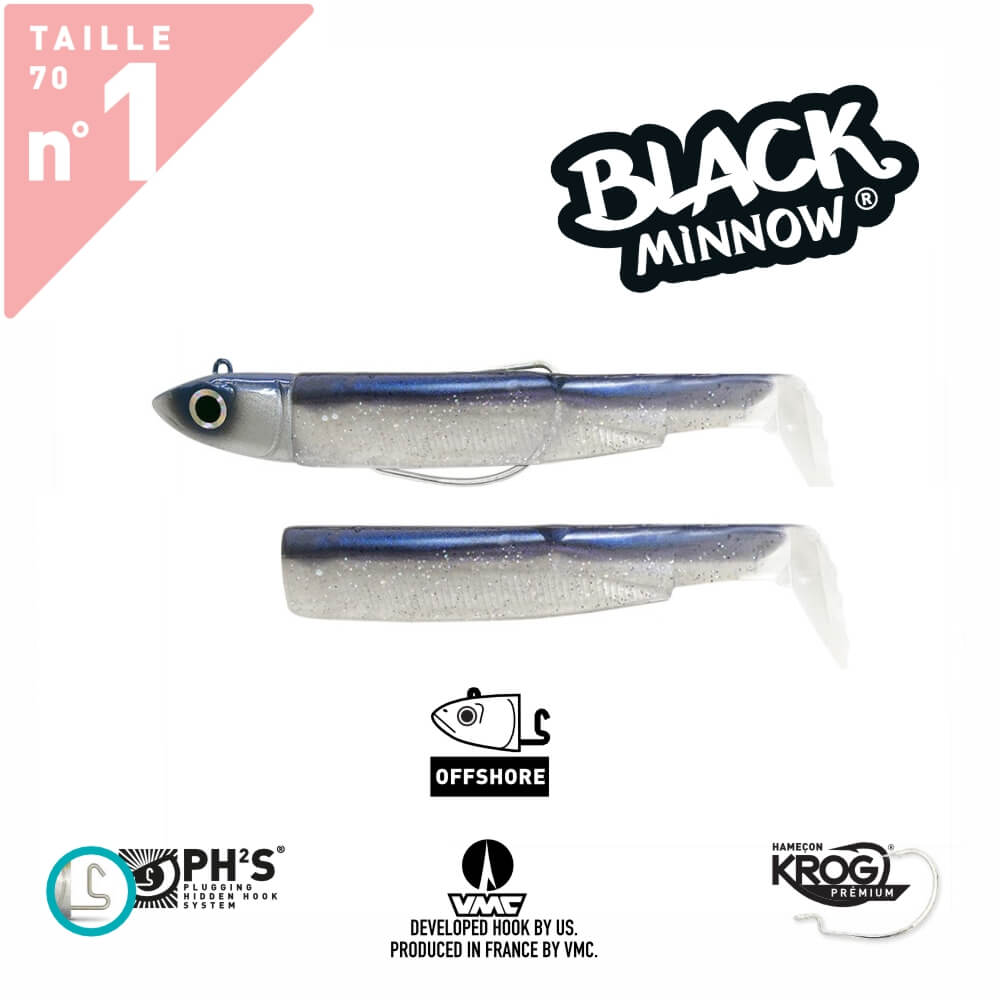 FIIISH BLACK MINNOW N.1 COMBO OFFSHORE HEAD 6G