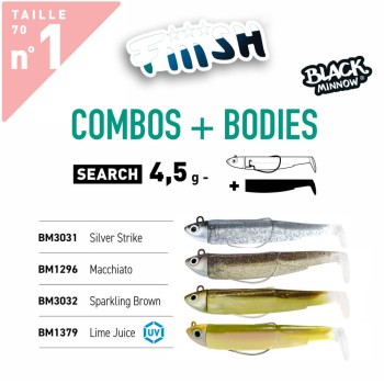 FIIISH BLACK MINNOW N.1 COMBO SEARCH HEAD 4.5G