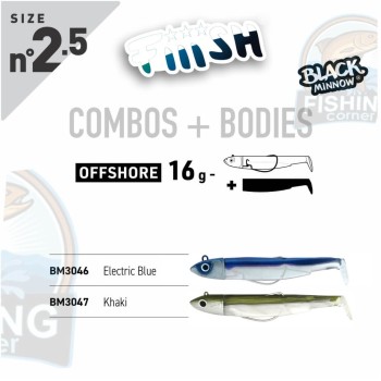 FIIISH BLACK MINNOW N.2.5 COMBO OFFSHORE HEAD 16G