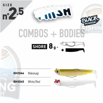 FIIISH BLACK MINNOW N.2.5 COMBO SHORE HEAD 8G