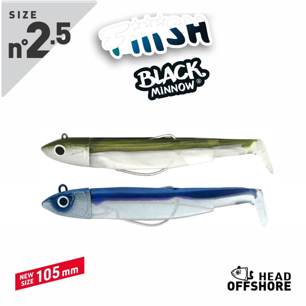 FIIISH BLACK MINNOW N.2.5 COMBO OFFSHORE HEAD 16G