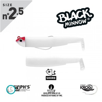 FIIISH BLACK MINNOW N.2.5 COMBO SHORE HEAD 8G WHITE/RED BM3045
