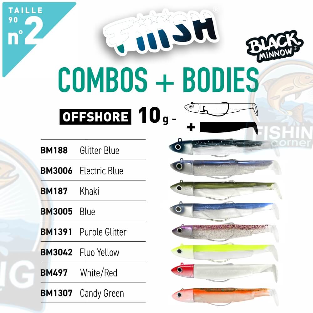 FIIISH BLACK MINNOW N.2 COMBO OFFSHORE HEAD 10G