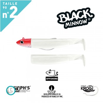 FIIISH BLACK MINNOW N.2 COMBO OFFSHORE HEAD 10G WHITE/RED BM497