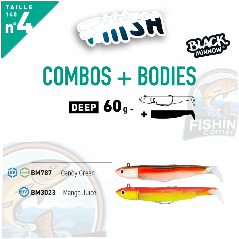 FIIISH BLACK MINNOW N.4 COMBO DEEP HEAD 60G