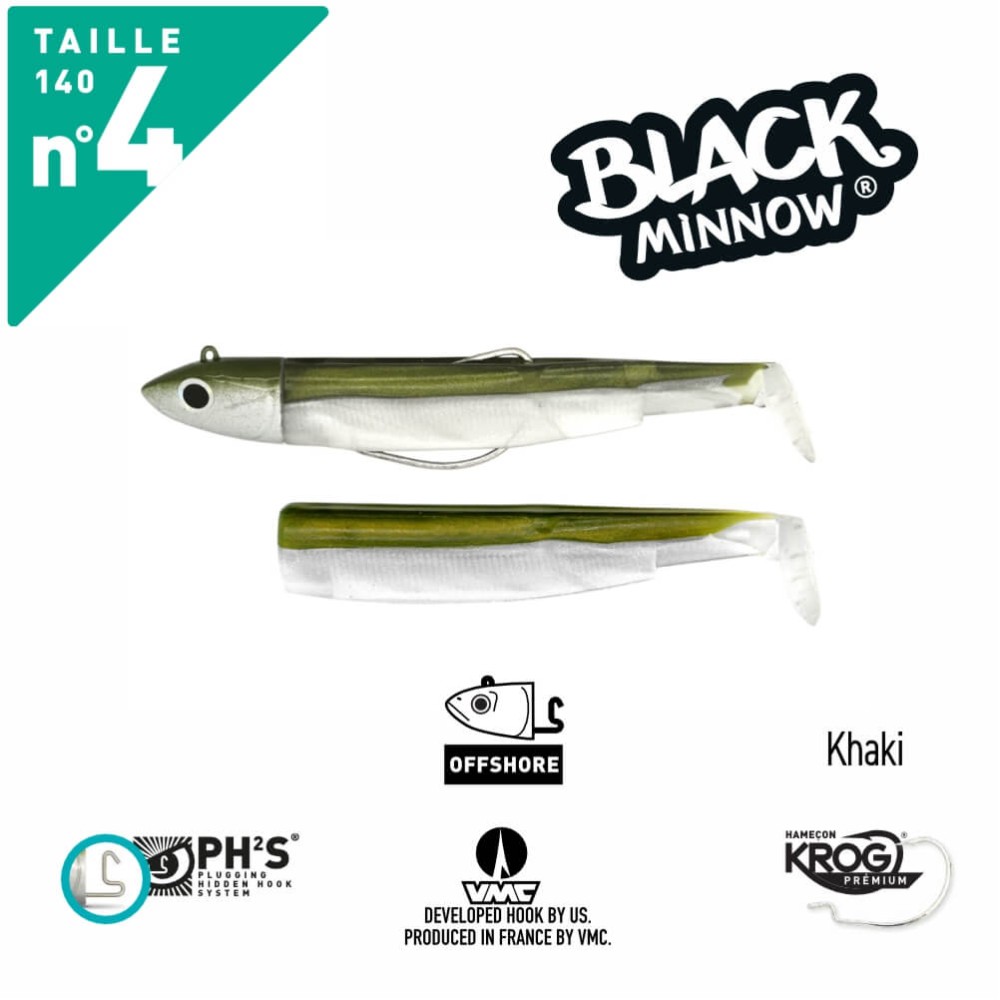 FIIISH BLACK MINNOW N.4 COMBO OFFSHORE HEAD 40G