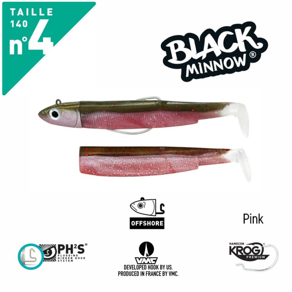 FIIISH BLACK MINNOW N.4 COMBO OFFSHORE HEAD 40G