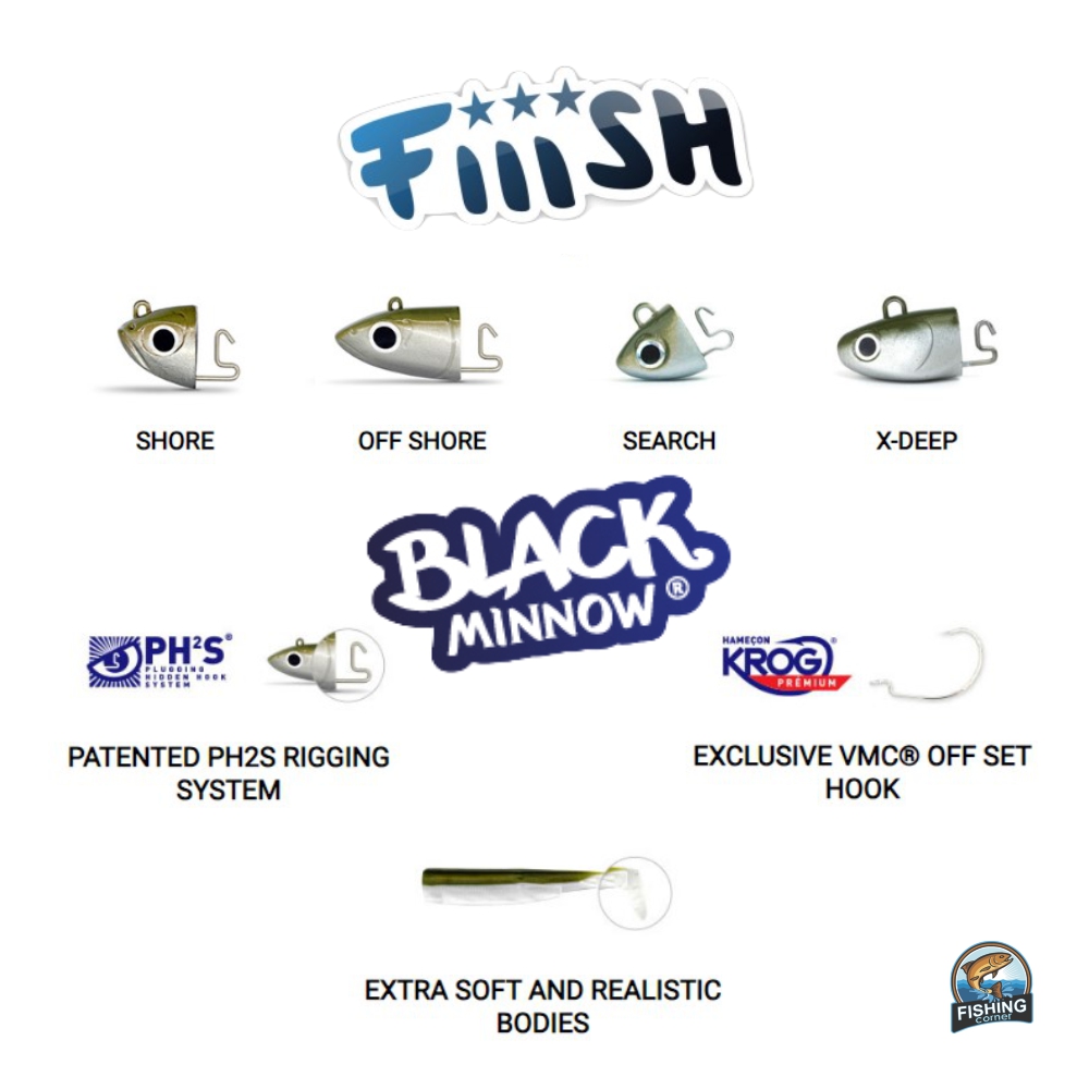 FIIISH BLACK MINNOW N.1 COMBO SEARCH HEAD 4.5G