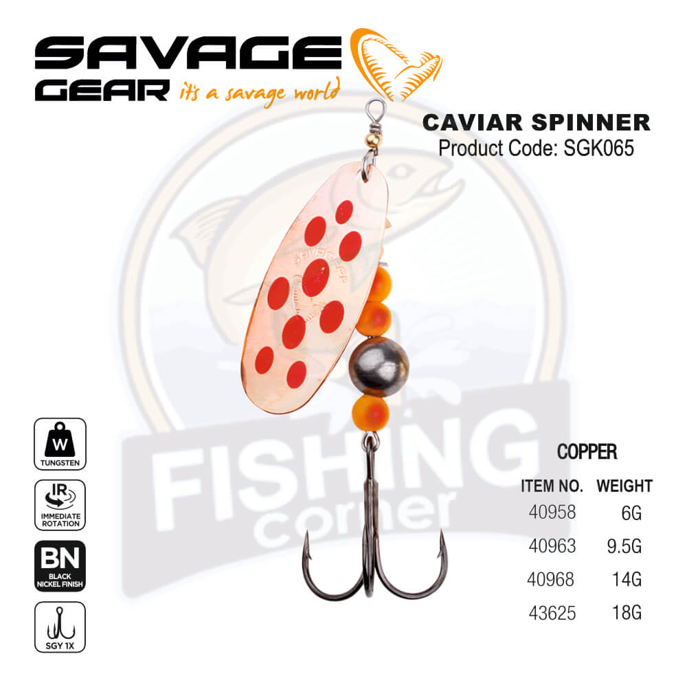 SAVAGE GEAR CAVIAR SPINNER  3  9.5G SINKING
