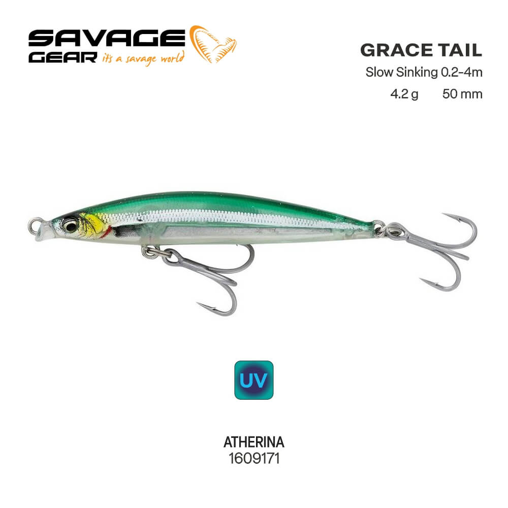 SAVAGE GEAR GRACE TAIL SLOW SINKING 5CM 4.2GR