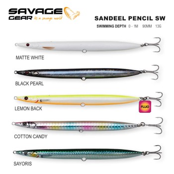 SAVAGE GEAR SANDEEL PENCIL SW 9CM 13G SINKING 