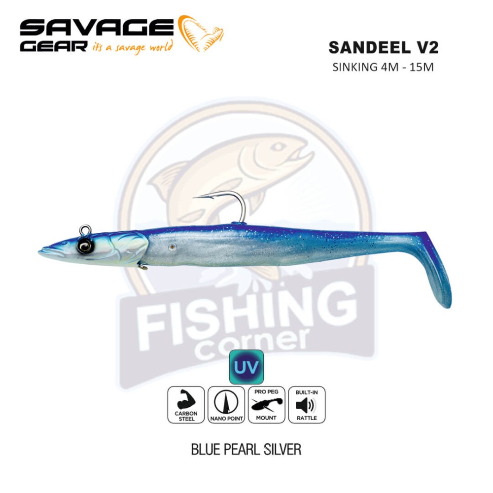 SAVAGE GEAR SANDEEL V2 12CM 22G SINKING 2+1