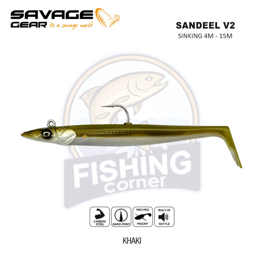 SAVAGE GEAR SANDEEL V2 15.5CM 46G SINKING 2+1