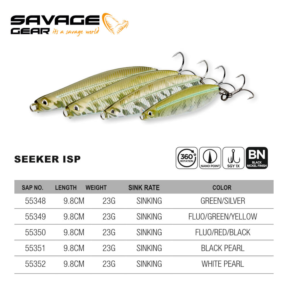 SAVAGE GEAR SEEKER ISP 9.8CM 23GR SINKING