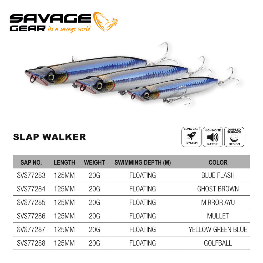 SAVAGE GEAR SLAP WALKER 12.5CM 20G FLOATING