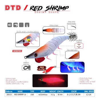 DTD RED SHRIMP 3.0 14.3gr 96mm