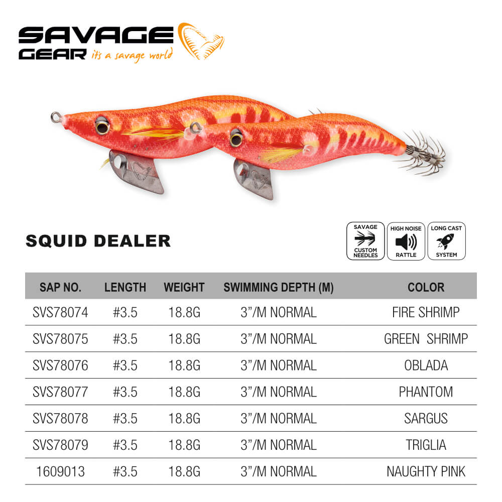 SAVAGE GEAR SQUID DEALER  3.5N 11CM 18.8G SINKING