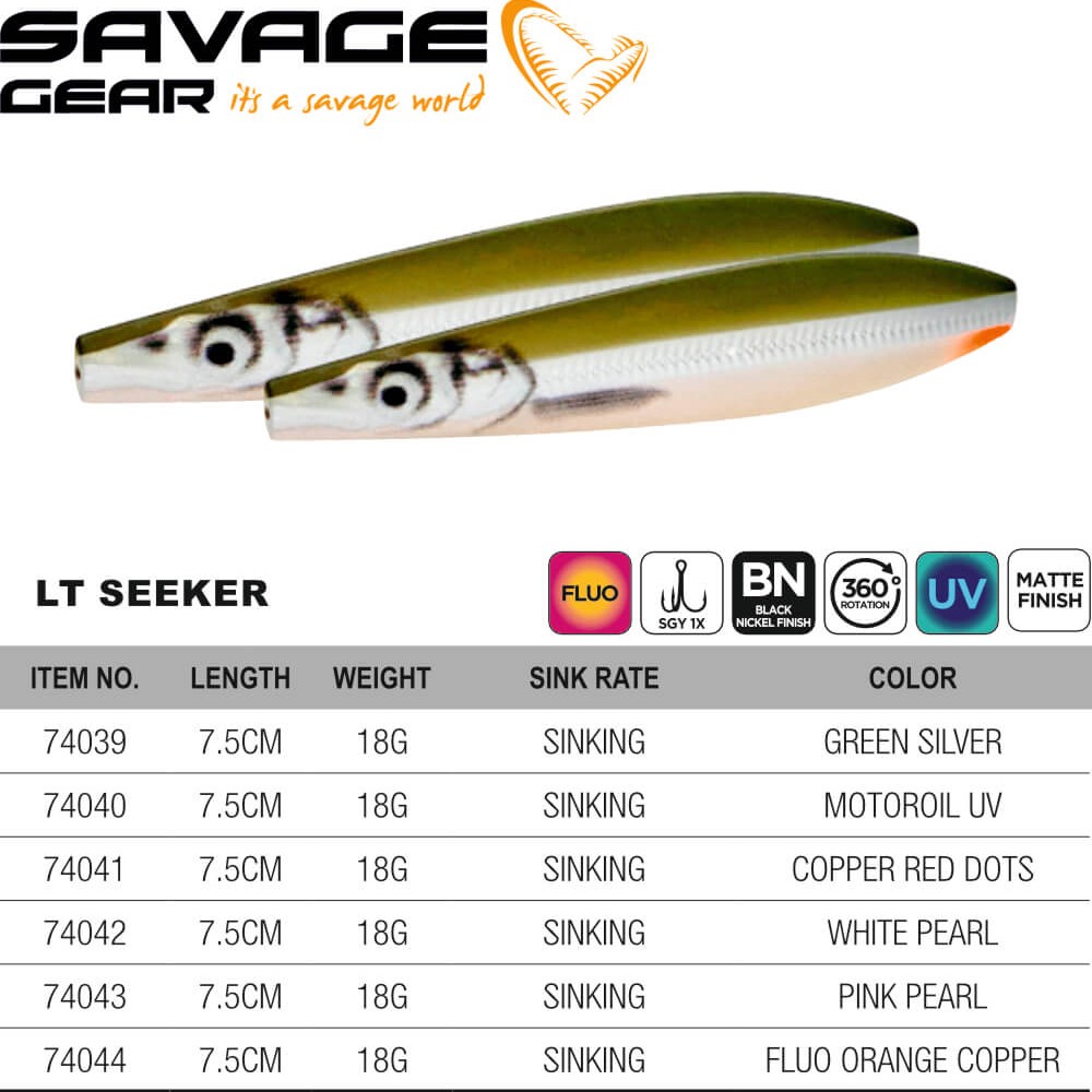 SAVAGE GEAR LINE THRU SEEKER 7.5CM 18G SINKING 