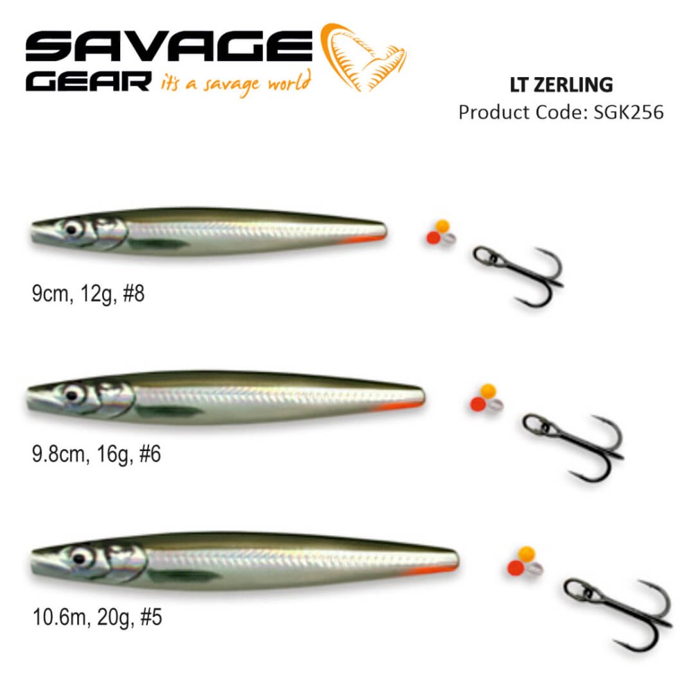 SAVAGE GEAR LINE THRU  ZERLING 9CM 12G SINKING 