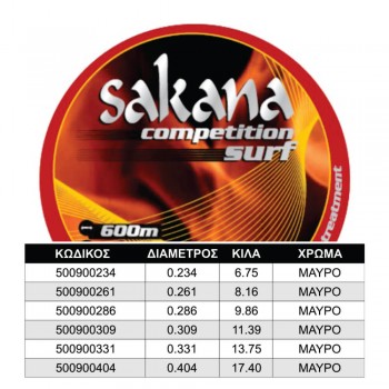 SAKANA COMPETITION SURF FLUOROCARBON COATED 600m