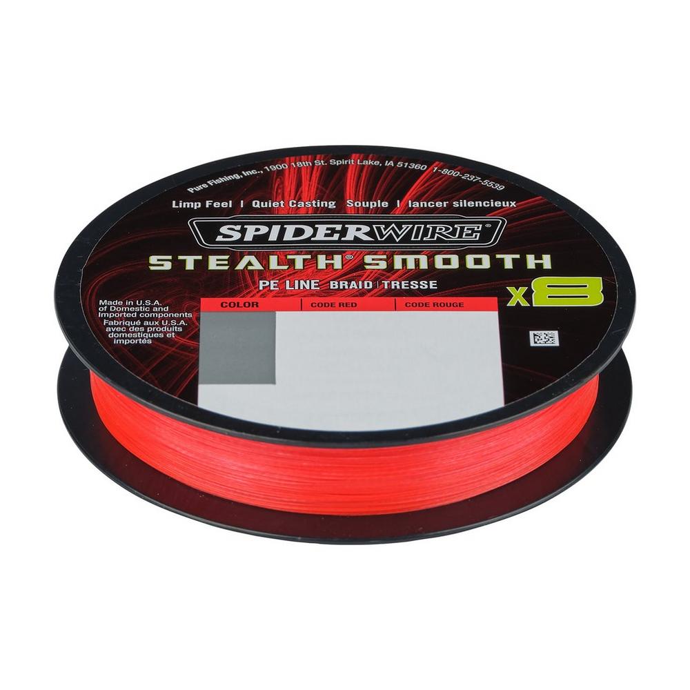 SPIDERWIRE STEALTH® SMOOTH8 X8 PE BRAID 150m ΚΟΚΚΙΝΟ