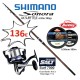 SHIMANO SONORA AX SURF TELE 4.20m 200gr - SHAKESPEARE SALT SURF 7000 - BERKLEY 300m 0.35mm